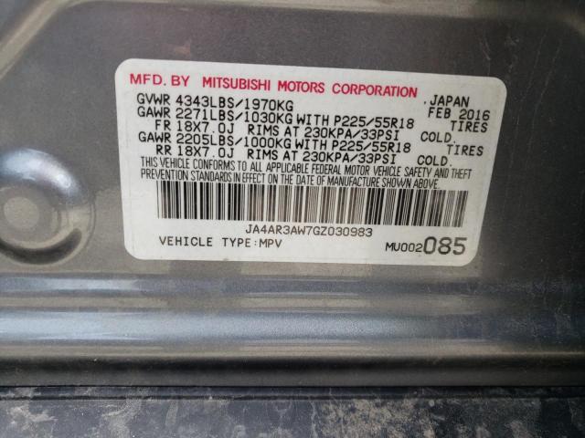 Photo 10 from auction – 2016 MITSUBISHI OUTLANDER with VIN JA4AR3AW7GZ030983