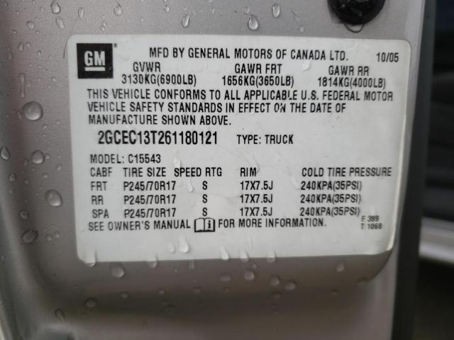 Photo 10 from auction – 2006 CHEVROLET SILVERADO with VIN 2GCEC13T261180121