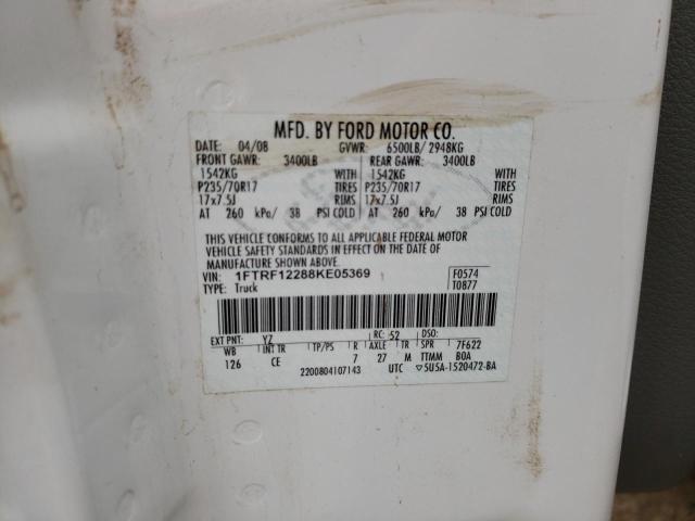 Photo 10 from auction – 2008 FORD F150 with VIN 1FTRF12288KE05369