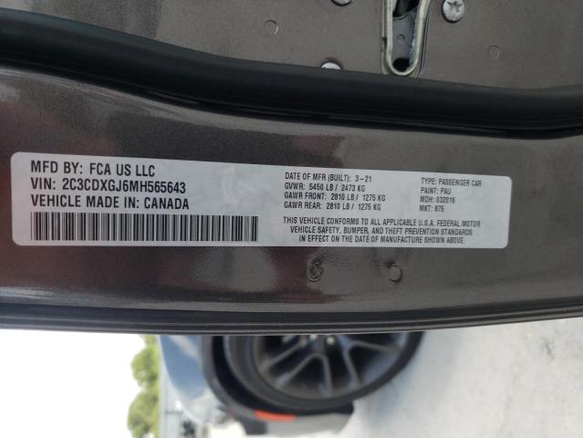 Photo 10 from auction – 2021 DODGE CHARGER SC with VIN 2C3CDXGJ6MH565643