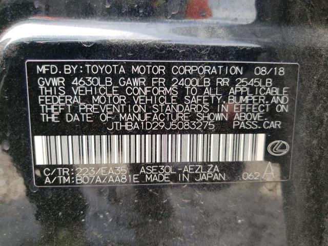 Photo 10 from auction – 2018 LEXUS IS 300 with VIN JTHBA1D29J5083275