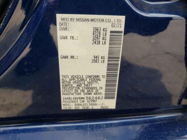 Photo 10 from auction – 2021 NISSAN ALTIMA S with VIN 1N4BL4BV6MN362462