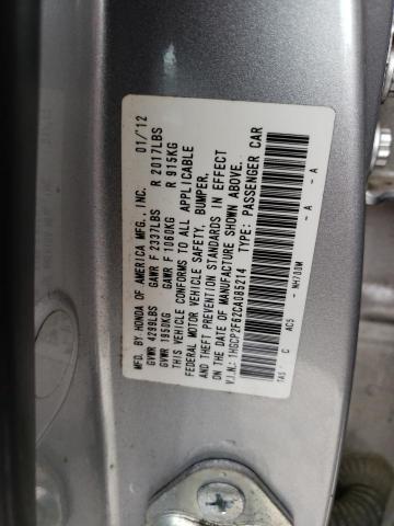 Photo 10 from auction – 2012 HONDA ACCORD SE with VIN 1HGCP2F62CA085214
