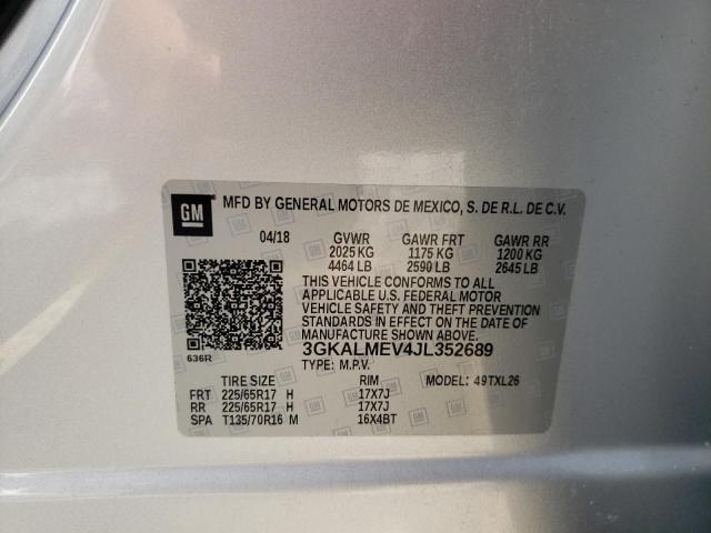 Photo 10 from auction – 2018 GMC TERRAIN SL with VIN 3GKALMEV4JL352689