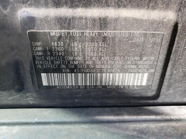 Photo 10 from auction – 2012 SUBARU LEGACY 3.6 with VIN 4S3BMDA63C2010828