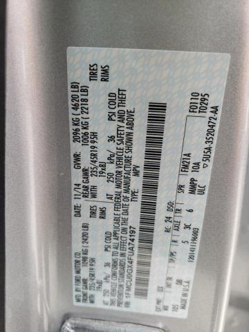 Photo 10 from auction – 2015 FORD ESCAPE SE with VIN 1FMCU0GX4FUA74197