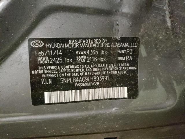Photo 10 from auction – 2014 HYUNDAI SONATA GLS with VIN 5NPEB4AC9EH893991