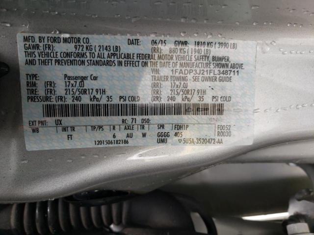 Photo 10 from auction – 2015 FORD FOCUS TITA with VIN 1FADP3J21FL348711