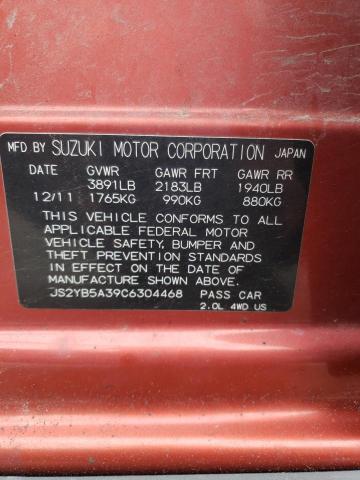 Photo 10 from auction – 2012 SUZUKI SX4 with VIN JS2YB5A39C6304468