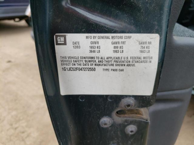 Photo 10 from auction – 2004 CHEVROLET CAVALIER with VIN 1G1JC52F047272550