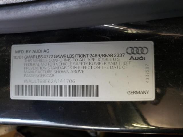 Photo 10 from auction – 2002 AUDI A4 3.0 QUA with VIN WAULT68E62A141706