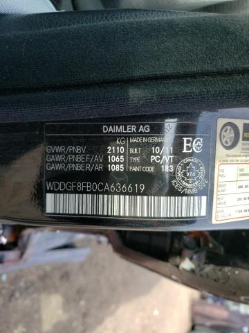 Photo 10 from auction – 2012 MERCEDES-BENZ C 250 4MAT with VIN WDDGF8FB0CA636619