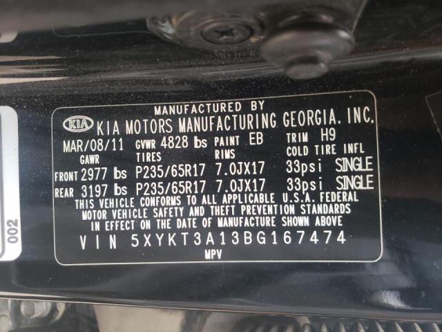 Photo 10 from auction – 2011 KIA SORENTO BA with VIN 5XYKT3A13BG167474