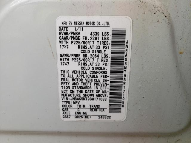Photo 10 from auction – 2011 NISSAN ROGUE S with VIN JN8AS5MT9BW171088