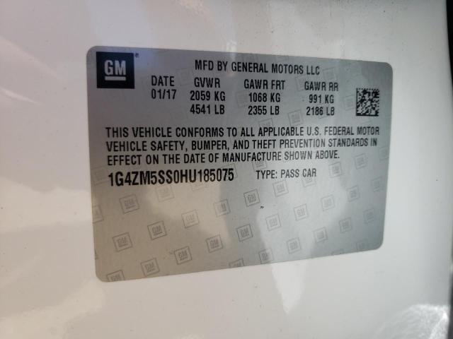 Photo 10 from auction – 2017 BUICK LACROSSE with VIN 1G4ZM5SS0HU185075