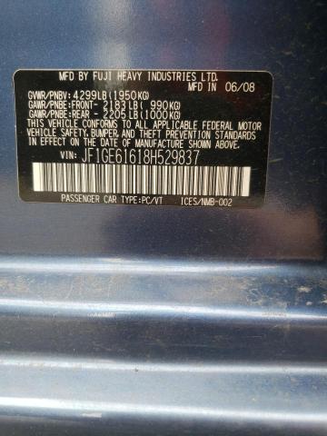 Photo 10 from auction – 2008 SUBARU IMPREZA 2. with VIN JF1GE61618H529837