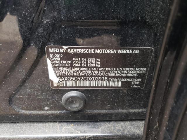 Photo 10 from auction – 2012 BMW 528 I with VIN WBAXG5C52CDX03916