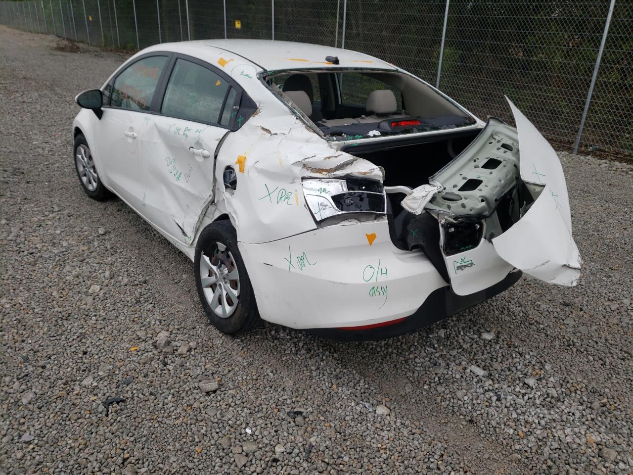 Photo 3 from auction – 2016 KIA RIO LX with VIN KNADM4A39G6545219