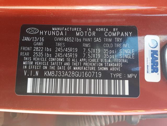 Photo 10 from auction – 2016 HYUNDAI TUCSON LIM with VIN KM8J33A28GU160719