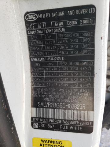 Photo 10 from auction – 2013 LAND ROVER RANGE ROVE with VIN SALVR2BG6DH828295