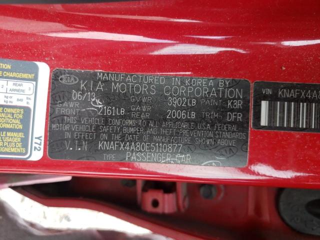 Photo 10 from auction – 2014 KIA FORTE EX with VIN KNAFX4A80E5110877