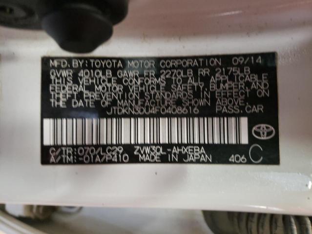 Photo 10 from auction – 2015 TOYOTA PRIUS with VIN JTDKN3DU4F0408616