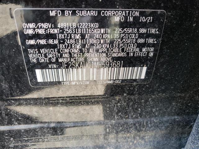 Photo 10 from auction – 2021 SUBARU FORESTER L with VIN JF2SKAUC1MH593681