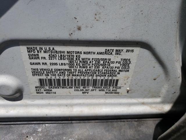 Photo 10 from auction – 2015 MITSUBISHI OUTLANDER with VIN 4A4AP3AU4FE037429