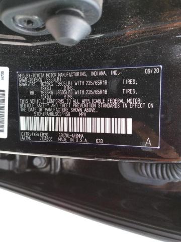 Photo 10 from auction – 2020 TOYOTA HIGHLANDER with VIN 5TDHZRAH8LS031158