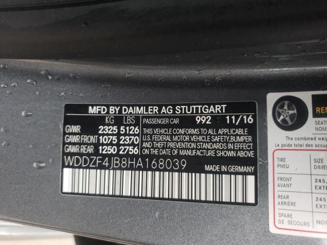 Photo 10 from auction – 2017 MERCEDES-BENZ E 300 with VIN WDDZF4JB8HA168039