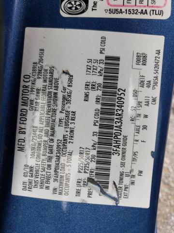Photo 10 from auction – 2010 FORD FUSION SEL with VIN 3FAHP0JA3AR340952