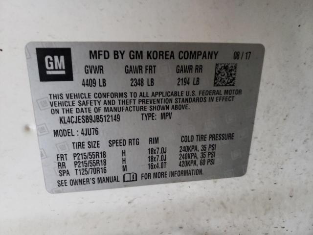 Photo 10 from auction – 2018 BUICK ENCORE PRE with VIN KL4CJESB9JB512149