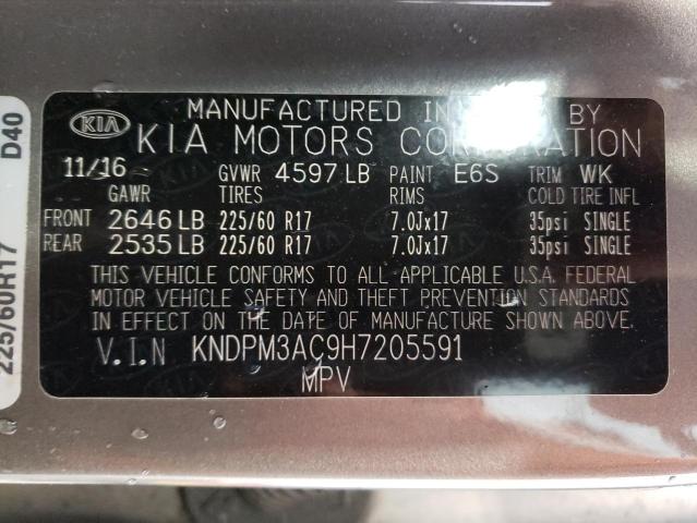 Photo 10 from auction – 2017 KIA SPORTAGE L with VIN KNDPM3AC9H7205591