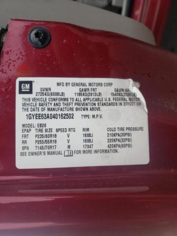 Photo 10 from auction – 2004 CADILLAC SRX with VIN 1GYEE63A040162502