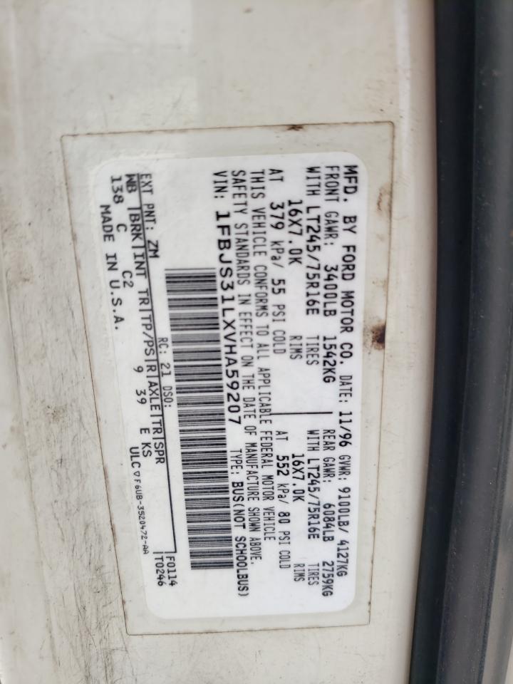 Photo 10 from auction – 1997 FORD ECONOLINE with VIN 1FBJS31LXVHA59207