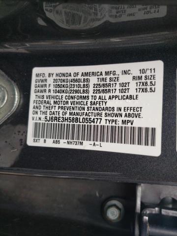 Photo 10 from auction – 2011 HONDA CR-V EX with VIN 5J6RE3H58BL055477