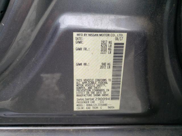 Photo 10 from auction – 2017 NISSAN ALTIMA 2.5 with VIN 1N4AL3AP1HC290094