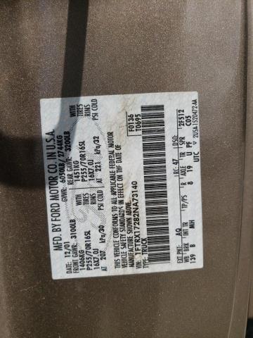 Photo 10 from auction – 2002 FORD F150 with VIN 1FTRX17282NA73140