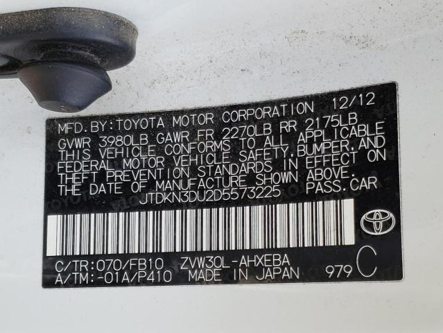 Photo 10 from auction – 2013 TOYOTA PRIUS with VIN JTDKN3DU2D5573225