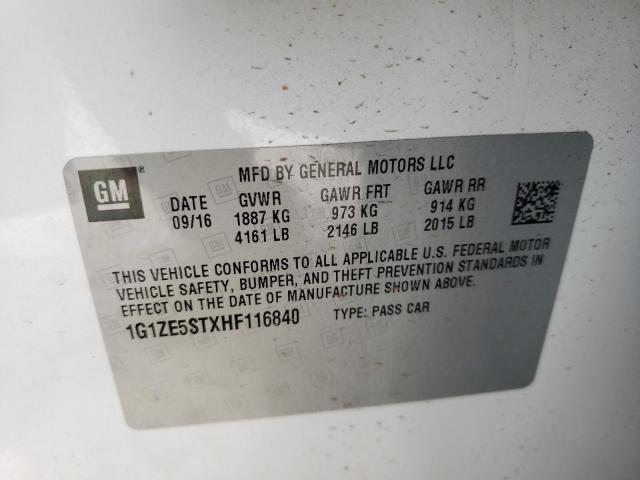 Photo 10 from auction – 2017 CHEVROLET MALIBU LT with VIN 1G1ZE5STXHF116840