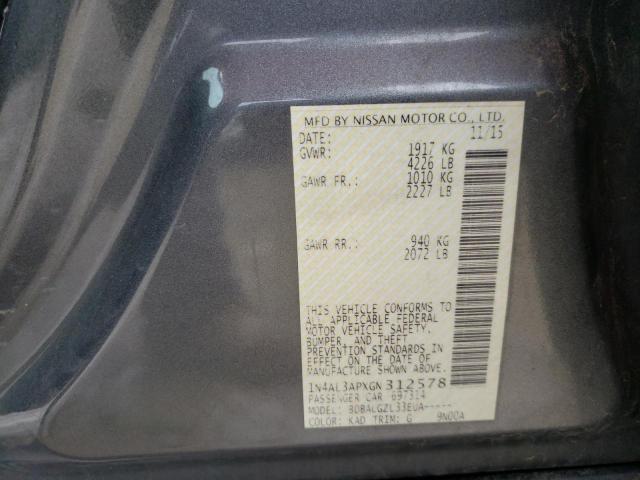 Photo 10 from auction – 2016 NISSAN ALTIMA 2.5 with VIN 1N4AL3APXGN312578