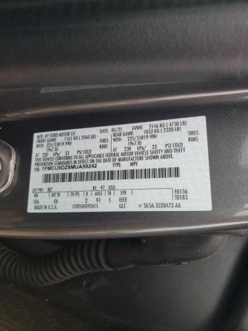 Photo 10 from auction – 2021 FORD ESCAPE TIT with VIN 1FMCU9DZ8MUA59242