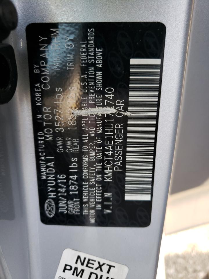 Photo 10 from auction – 2017 HYUNDAI ACCENT SE with VIN KMHCT4AE1HU172740