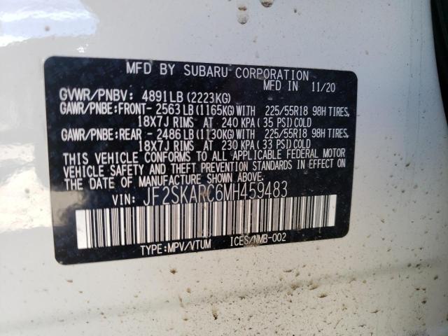 Photo 10 from auction – 2021 SUBARU FORESTER S with VIN JF2SKARC6MH459483