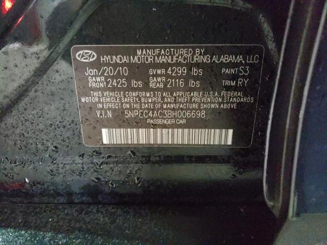 Photo 10 from auction – 2011 HYUNDAI SONATA with VIN 5NPEC4AC3BH006698