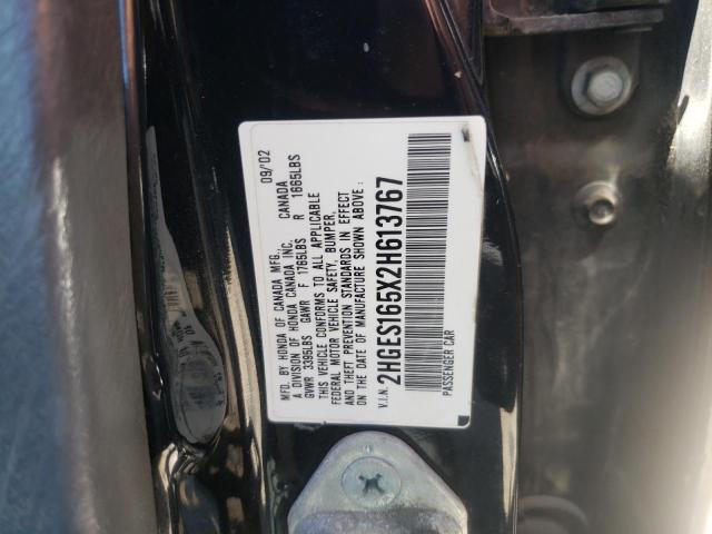 Photo 10 from auction – 2002 HONDA CIVIC LX with VIN 2HGES165X2H613767