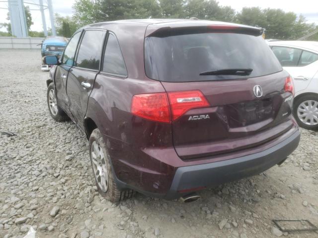 Photo 3 from auction – 2009 ACURA MDX TECHNO with VIN 2HNYD28439H521632