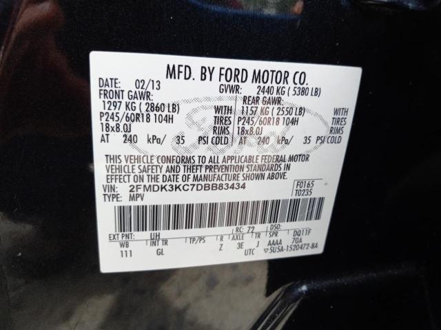 Photo 10 from auction – 2013 FORD EDGE LIMIT with VIN 2FMDK3KC7DBB83434