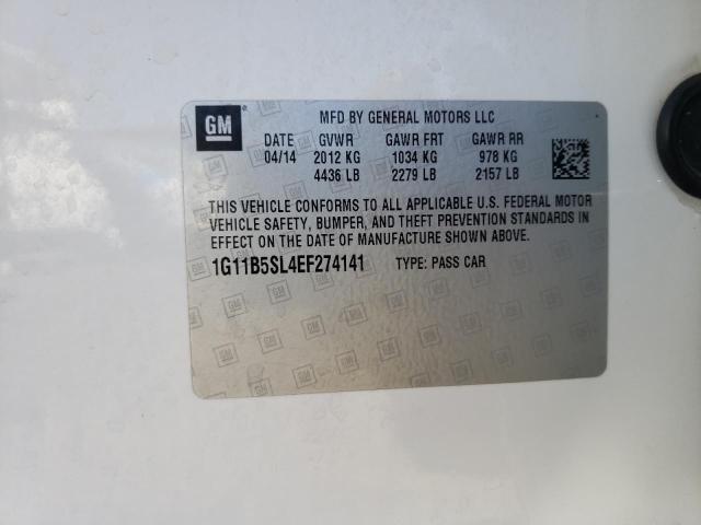 Photo 10 from auction – 2014 CHEVROLET MALIBU LS with VIN 1G11B5SL4EF274141