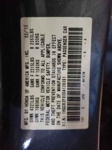 Photo 10 from auction – 2013 HONDA ACCORD EXL with VIN 1HGCR2F80DA136061